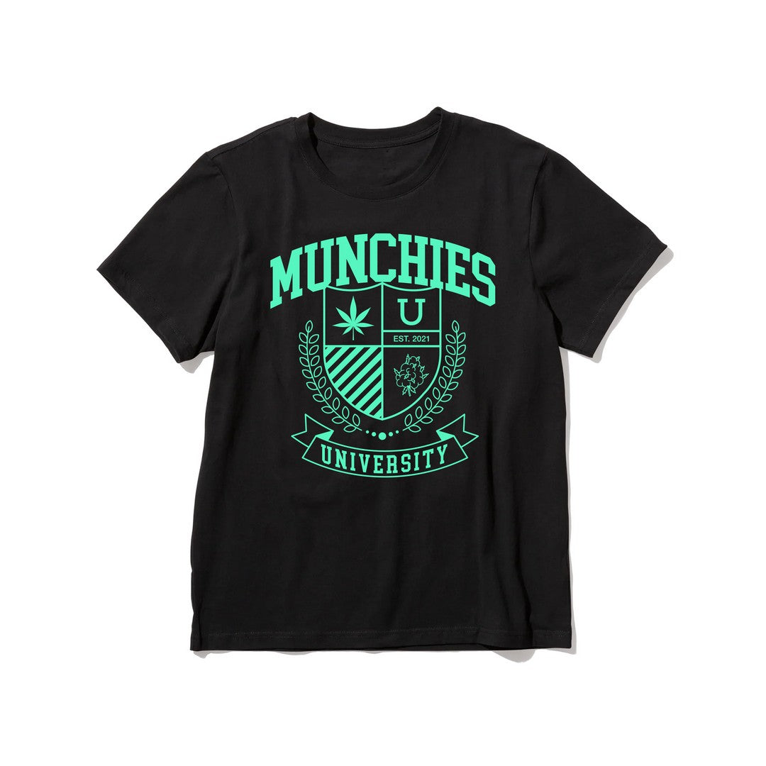 Munchies University T-Shirt - Black / Turquoise - Women