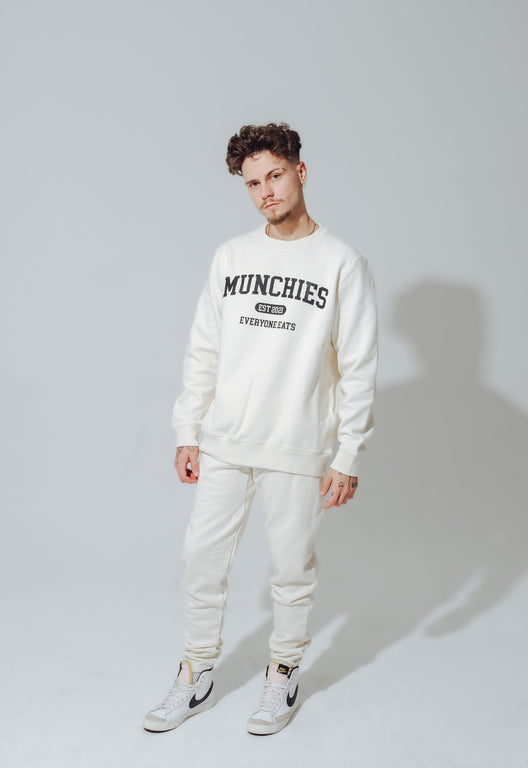 Munchies Est. 2021 Crew Neck - Cream with Black Logo - Men