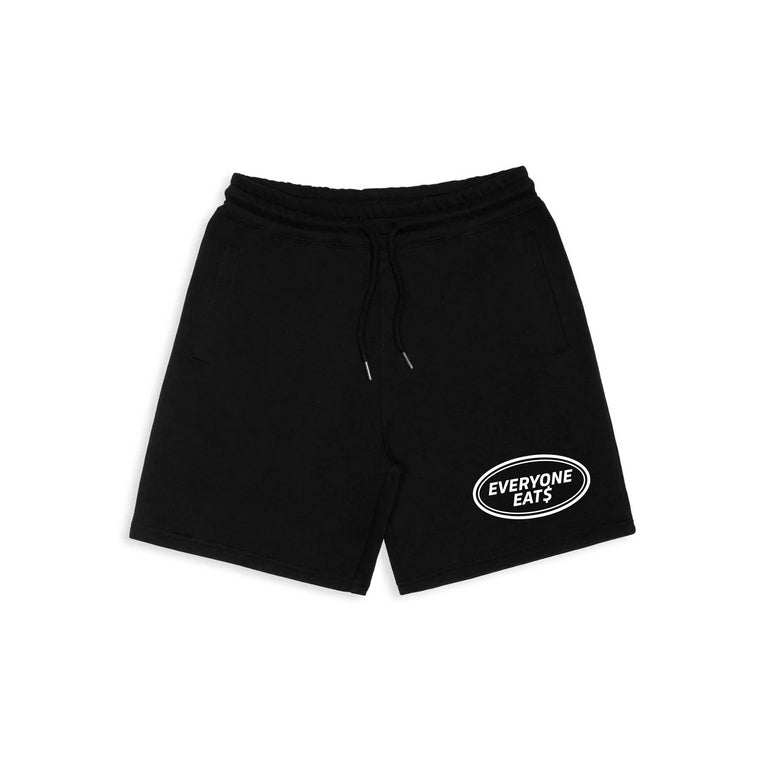 Everyone Eats Shorts - Black with White Logo - Men
