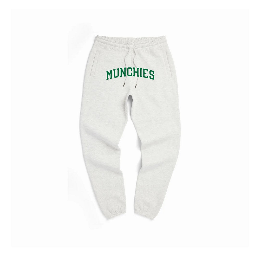 Munchies Sweats - Light Grey with Green Logo - Men