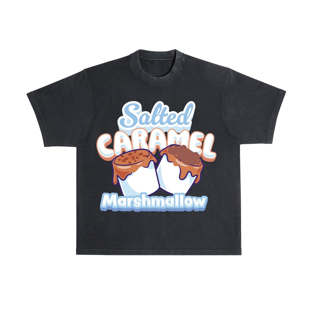Salted Caramel Marshmallow Flavor T-Shirt - Black