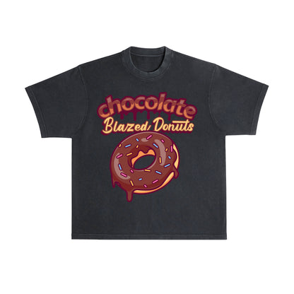 Chocolate Blazed Donut Tee - Black