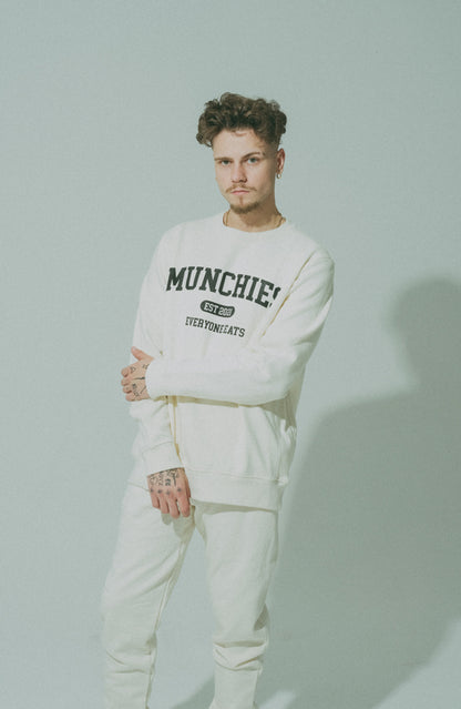 Munchies Est. 2021 Crew Neck - Cream with Black Logo - Men