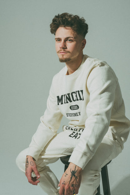 Munchies Est. 2021 Crew Neck - Cream with Black Logo - Men