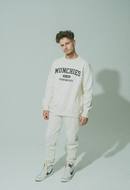 Munchies Est. 2021 Crew Neck - Cream with Black Logo - Men