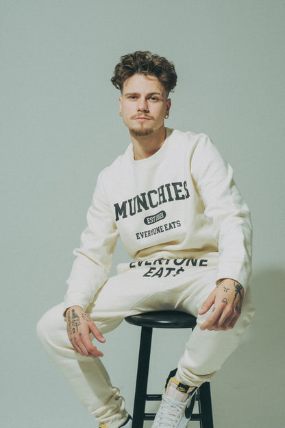 Munchies Est. 2021 Crew Neck - Cream with Black Logo - Men