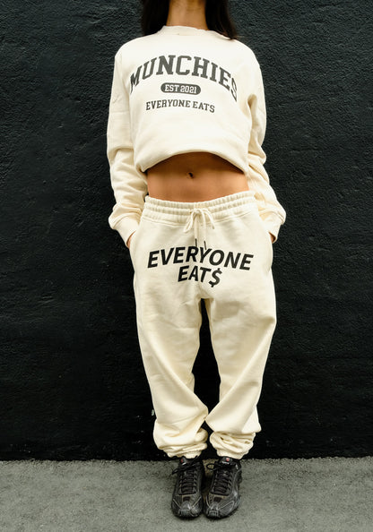 Everyone Eats Sweats - Cream with Black Logo - Women