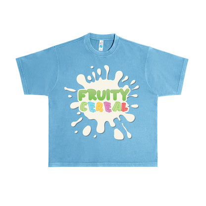 Fruity Cereal Tee - Pebble Blue