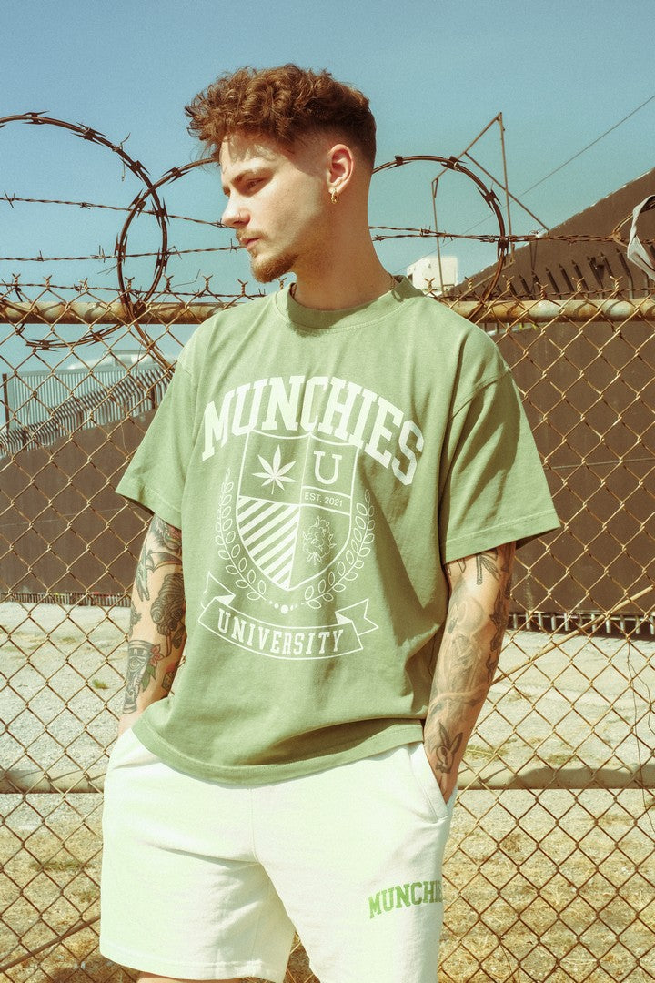 Munchies University T-Shirt - Green / White - Men