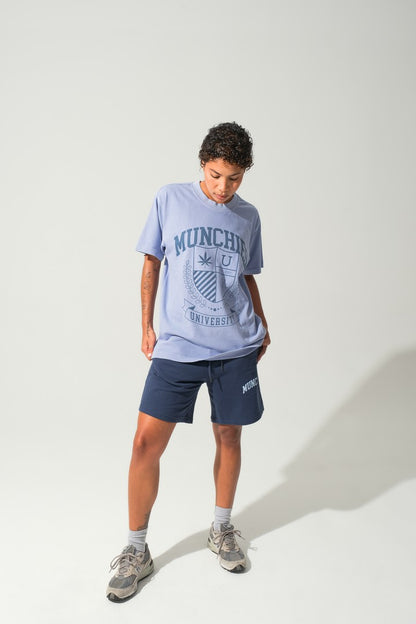 Munchies University T-Shirt - Light Blue / Dark Blue - Women