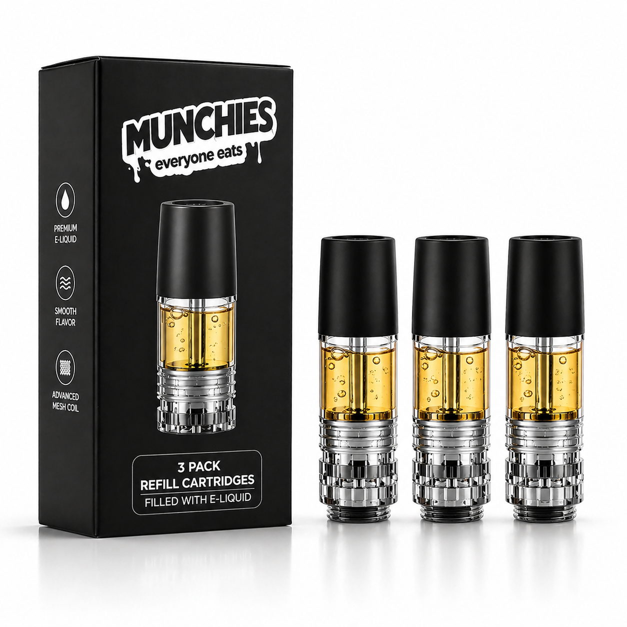 MUNCHIES Nicotine 3-Pack Vape Pod Refill Cartridges