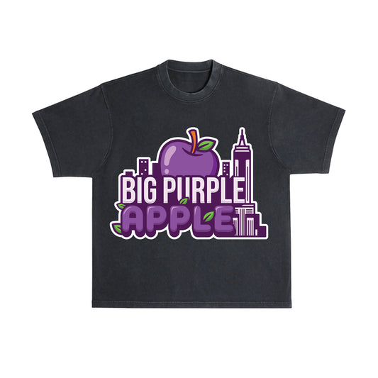 Big Purple Apple Flavor T-Shirt - Black