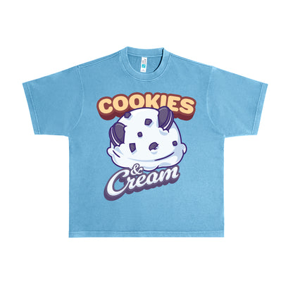 Cookies & Cream Flavor T-Shirt - Pebble Blue