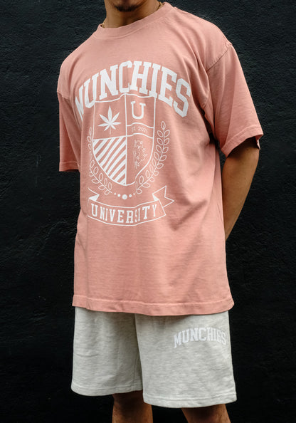 Munchies University T-Shirt - Pink / White - Men