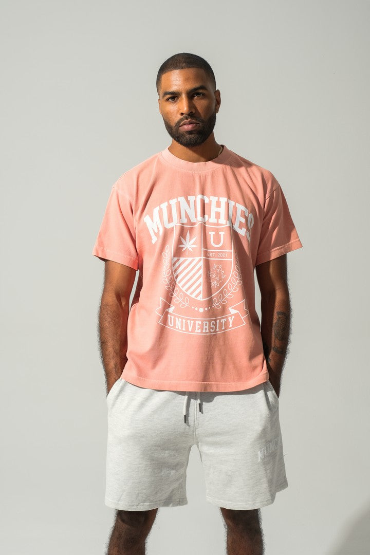 Munchies University T-Shirt - Pink / White - Men