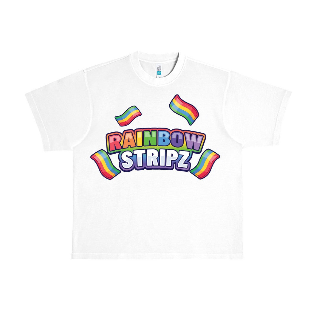 Rainbow Stripz Flavor T-Shirt - White