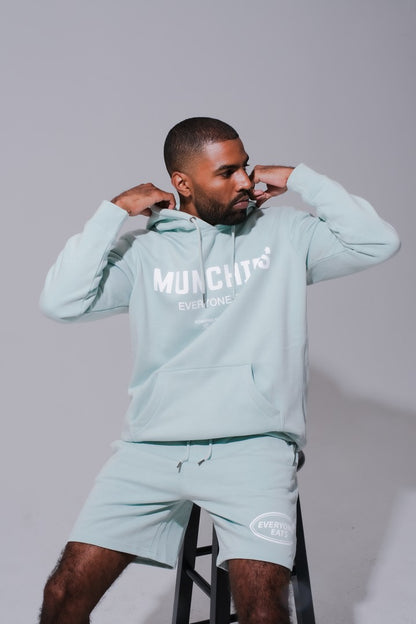 Munchies Everyone Eats Hoodie - Seafoam Green / White Logo - Men