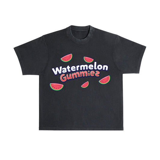 Watermelon Gummies Flavor T-Shirt - Black